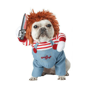 Fantasia Roupinha de Terror Chucky para Cães e Gatos